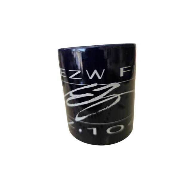 WEZW FM 93 Mug Navy Blue Ceramic Coffee Cup With Handle - Picture 2 of 5